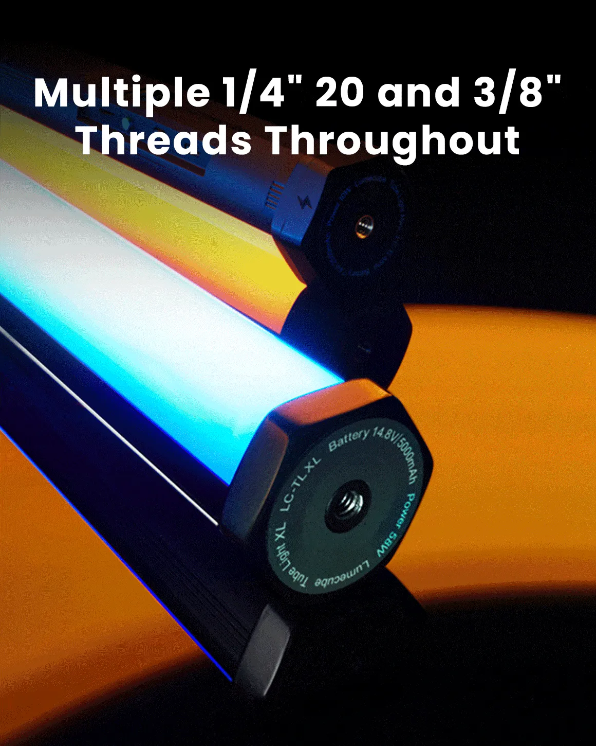 Lume Cube RGB Tube Light XL 2-Pack App Controlled 4ft. LED Tube Lights