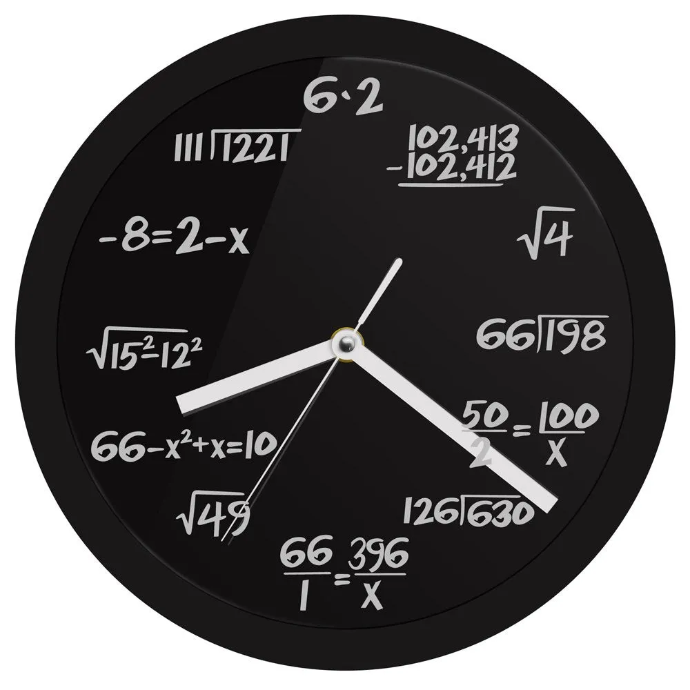 Math Wall Clock with LED illumination Math Formula Pop Equation Luminous Wall Clock Watch Scicence Educational Gifts For Kids