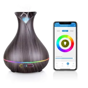 Maxcio Smart WiFi Essential Oil Diffuser, 400ml Ultrasonic Aromatherapy Diffuser Humidifier Alexa/Google Home Control with 7 Colorful LED Lights, Remote Control, Timer/Schedule Setting