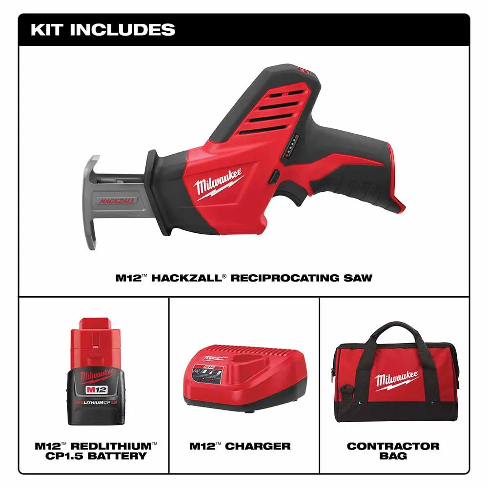 Milwaukee 2420-21 M12 12-Volt Hackzall Saw Kit