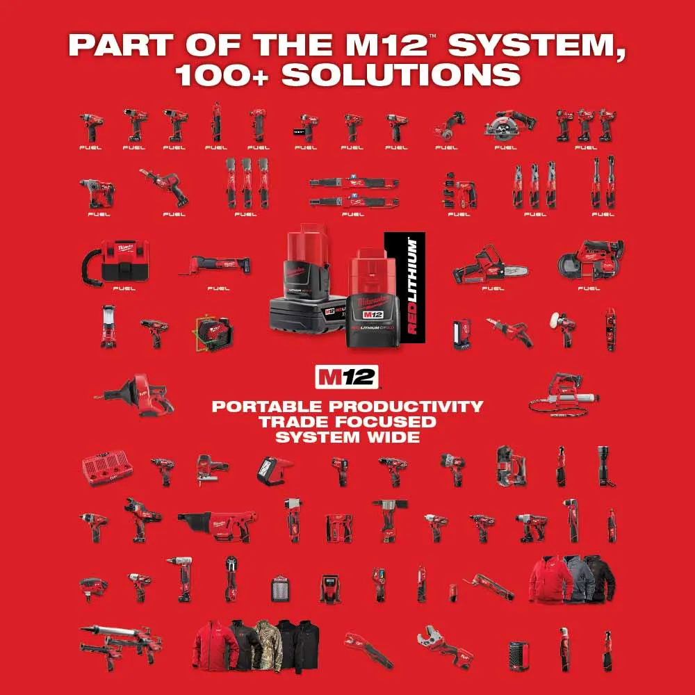 Milwaukee 2457-21 M12™ Cordless 3/8" Ratchet Kit