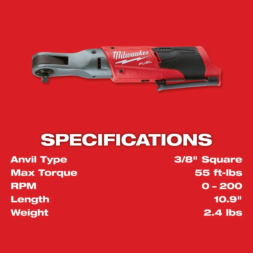 Milwaukee 2557-22 M12 FUEL 3/8" Ratchet 2 Battery Kit