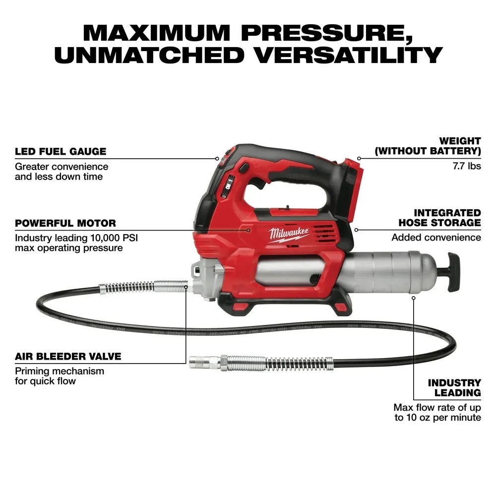 Milwaukee 2967-22GG M18 FUEL 1/2" HTIW w/ Friction Ring & Grease Gun Combo Kit