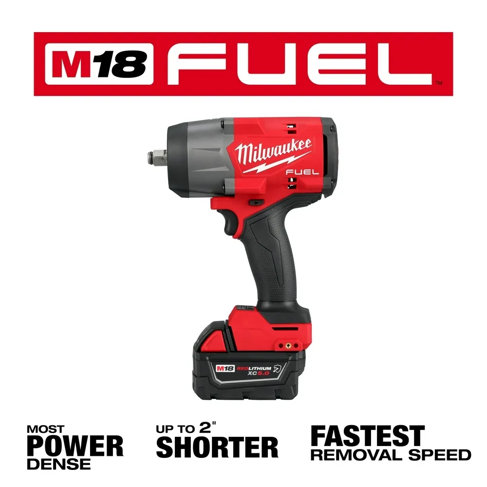 Milwaukee 2967-22GG M18 FUEL 1/2" HTIW w/ Friction Ring & Grease Gun Combo Kit