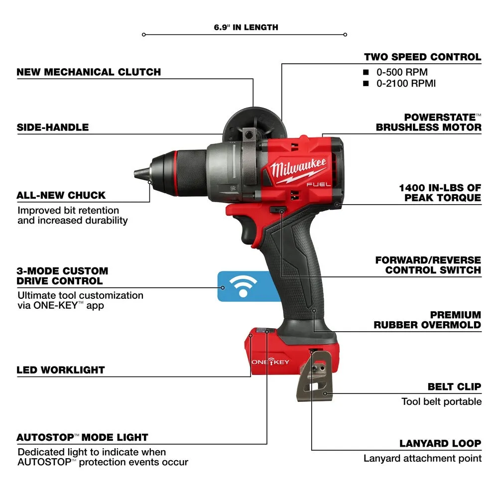 Milwaukee 3696-22 M18 FUEL  2-Tool Combo Kit w/ ONE-KEY