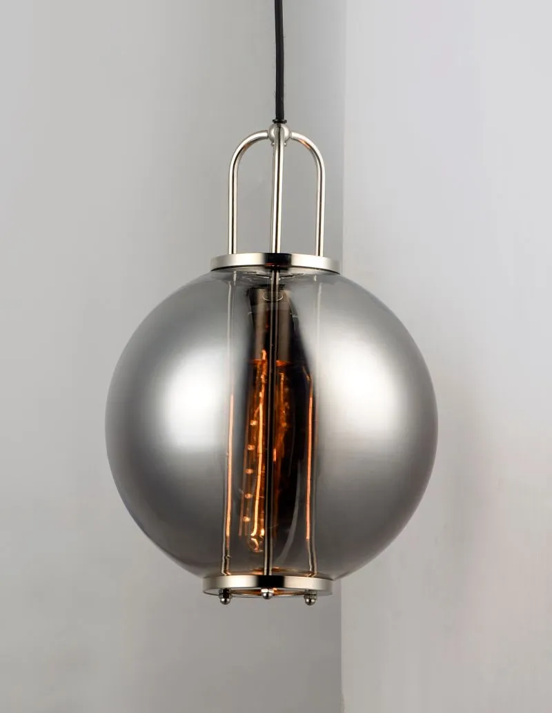 Minaret 10.5" Single Light Pendant in Polished Nickel