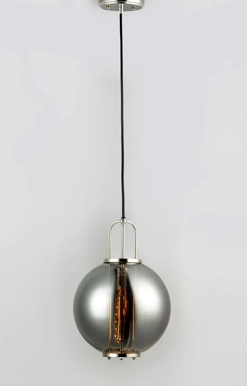 Minaret 10.5" Single Light Pendant in Polished Nickel