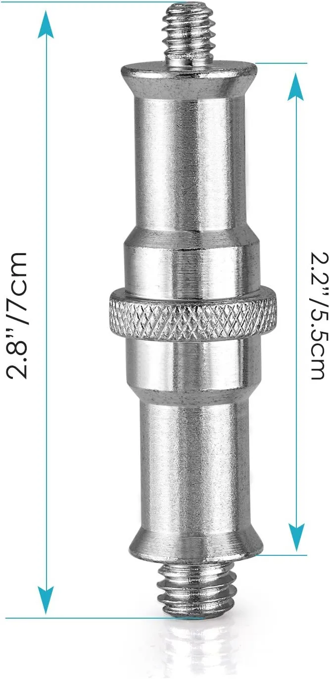 NEEWER 2-Pack 1/4" to 3/8" Spigot Stud Adapter Screw