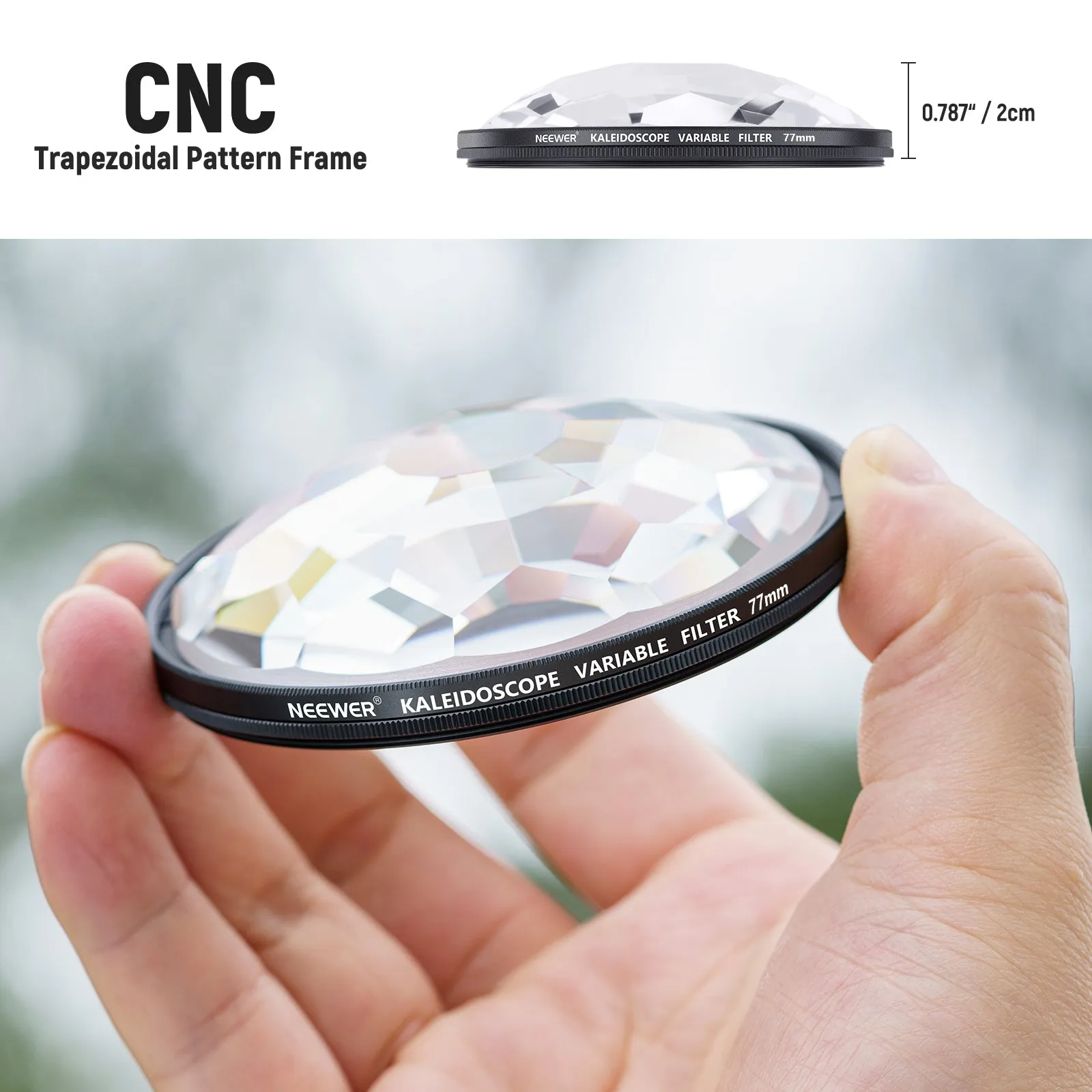 NEEWER FL-E1 Kaleidoscope Prism Lens Filter