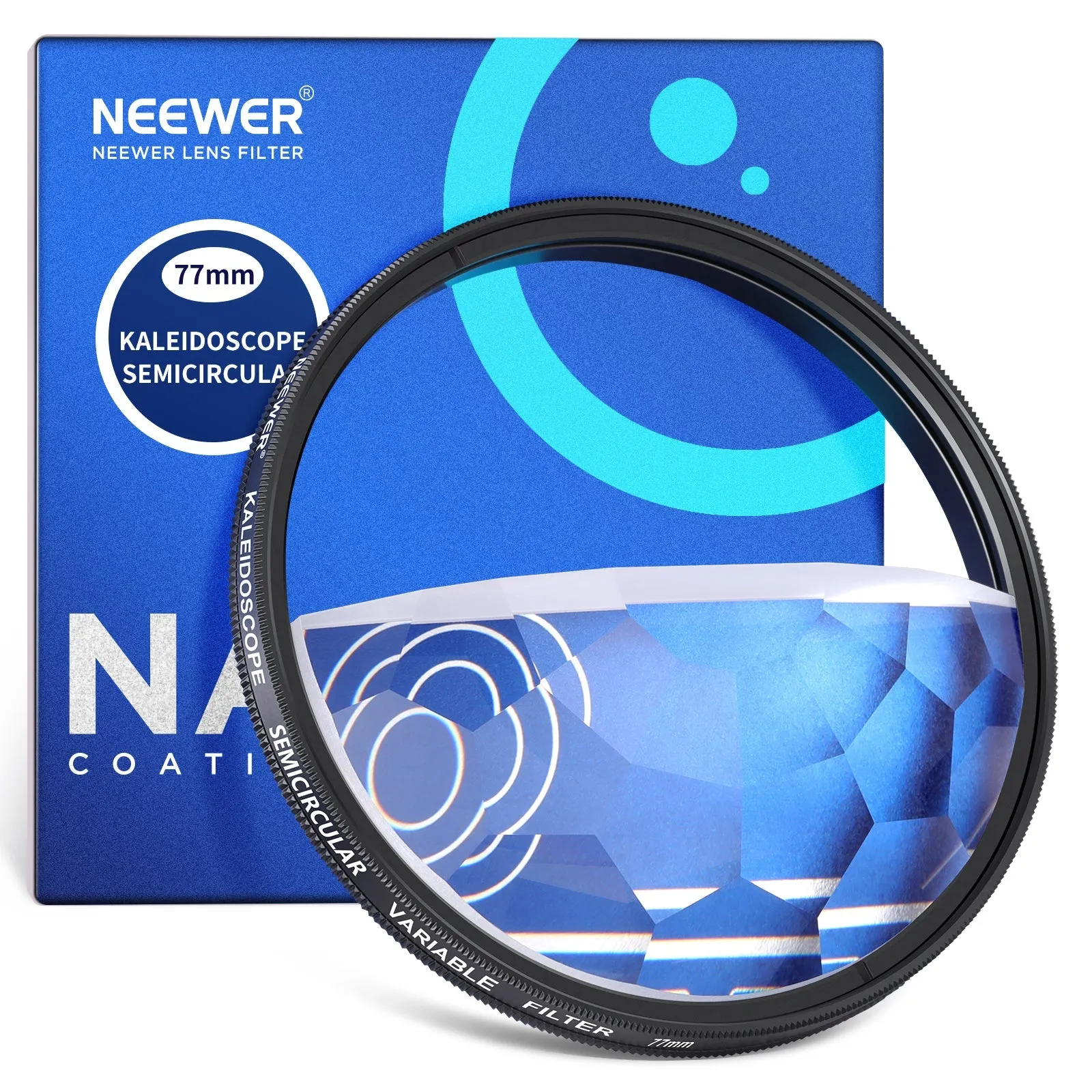 NEEWER Half Moon Kaleidoscope Prism Lens Filter