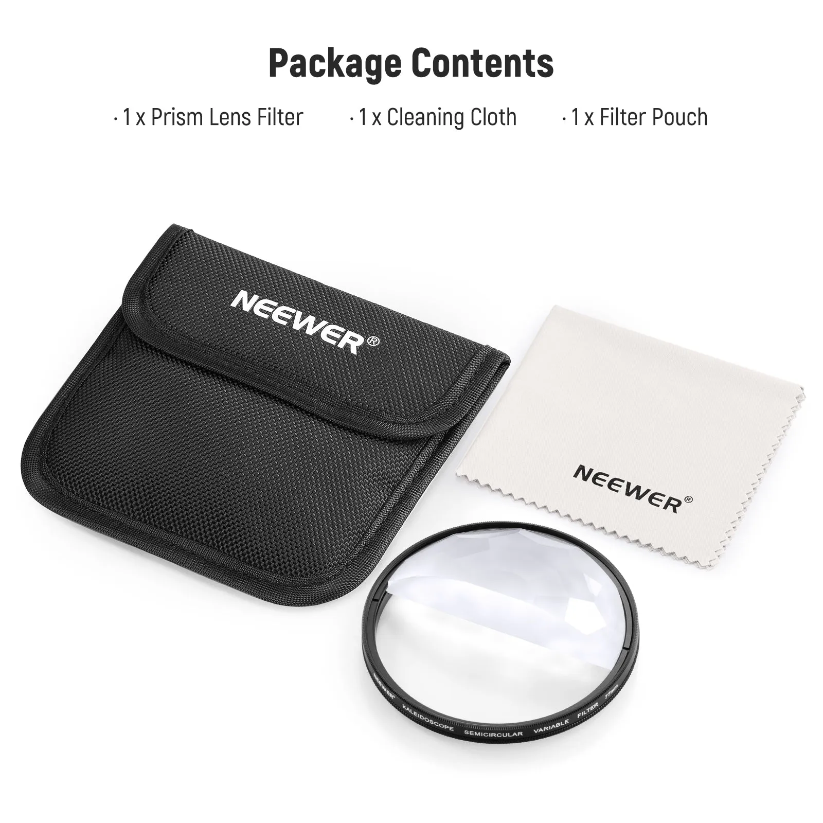 NEEWER Half Moon Kaleidoscope Prism Lens Filter