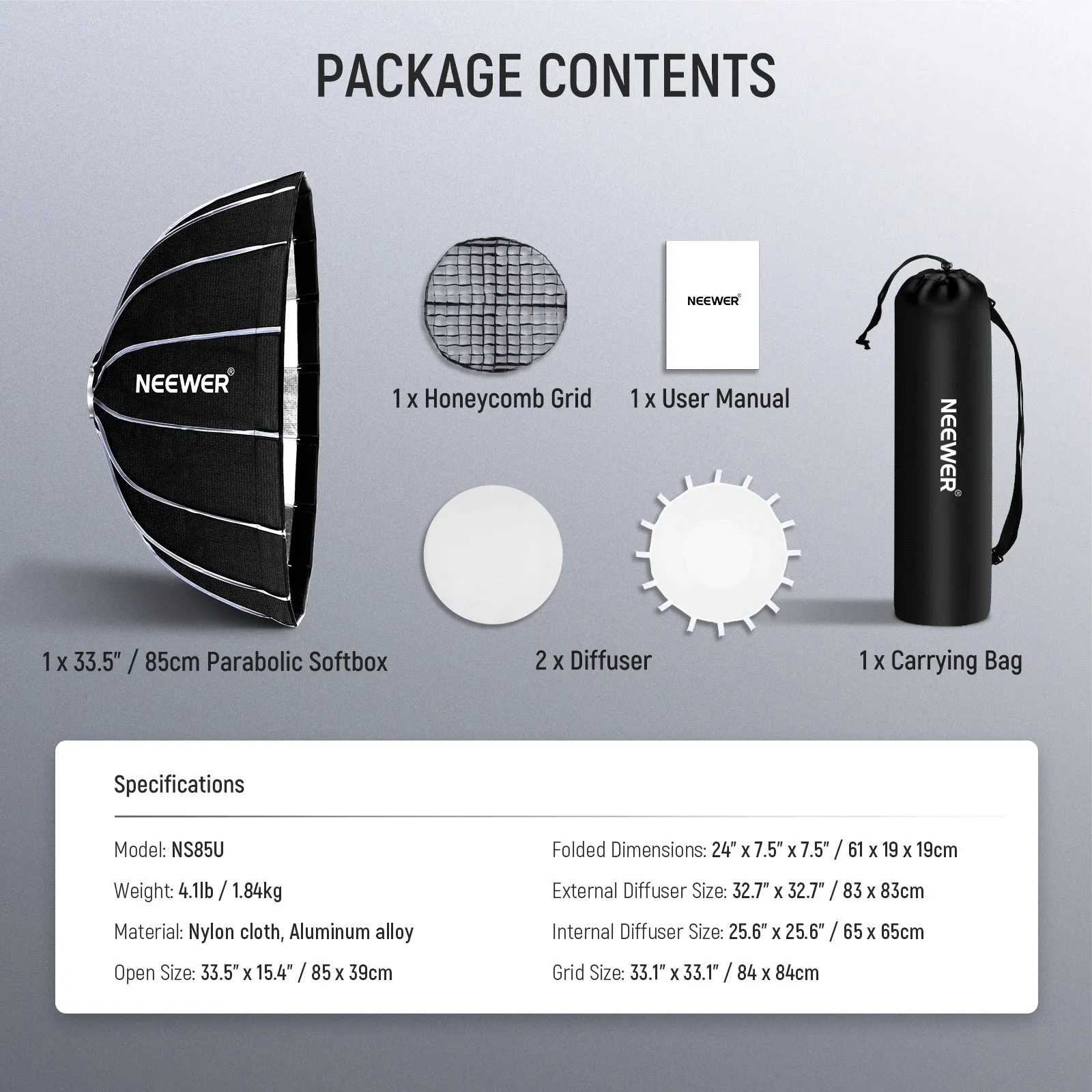 NEEWER Softbox Parabolic Hexadecagon