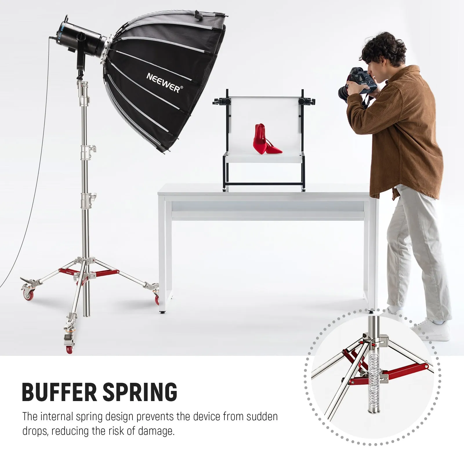 NEEWER ST240SS Heavy Duty Stainless Steel Light Stand