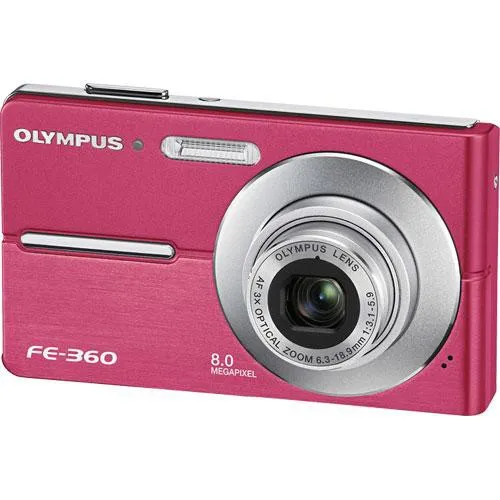 Olympus FE-360 Digital Camera (Pink)