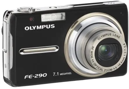 Olympus Stylus FE-290 7MP Digital Camera with 4x Wide Angle Optical Zoom (Black)