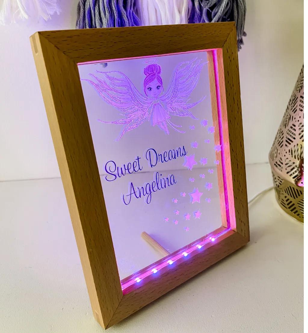 Personalised PRINTED LED Frame 7 RGB LIGHTS