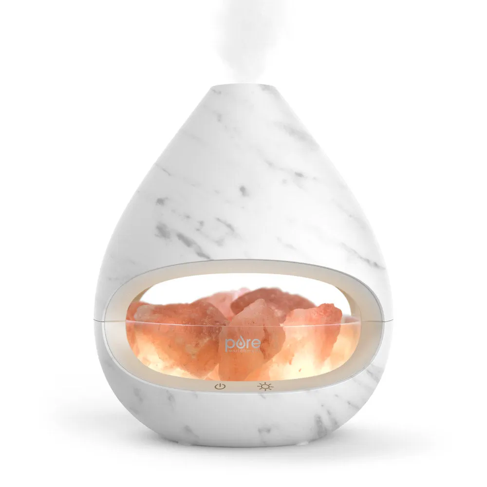 PureGlow™ Crystal Himalayan Salt Rock Lamp & Essential Oil Diffuser