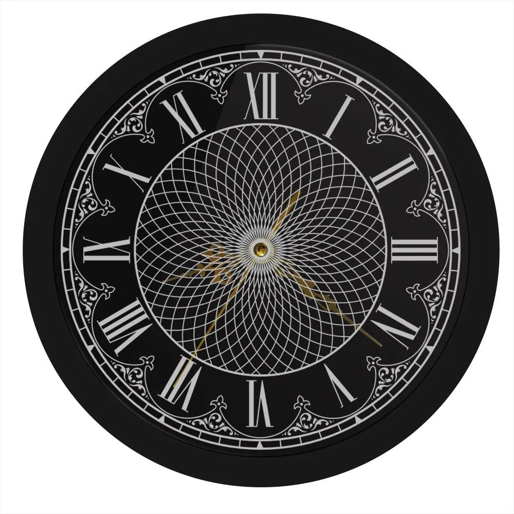 Retro Roman Numerals Wall Clock Mandala LED Lighting Home Decor Geometric Wall Art 3D Wall Clock With LED Backlight Yoga Gifts