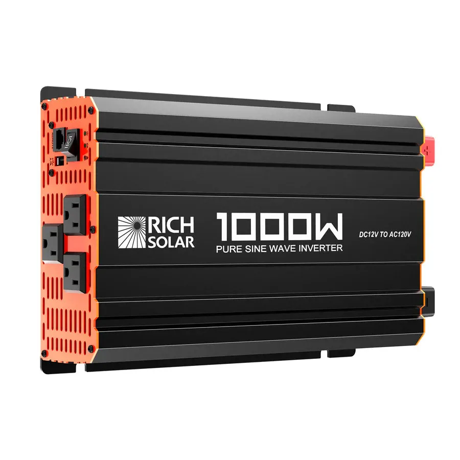 Rich Solar NOVA PURE 1K | 1000 Watt (1kW) 12 Volt Industrial Pure Sine Wave Inverter | Powerful 1000W 12V Off-Grid Inverter fo