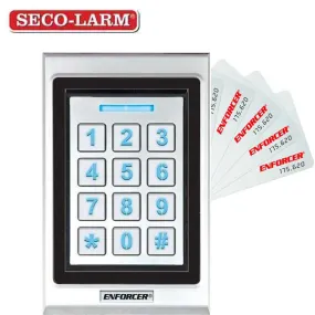 Seco-Larm - Access Control Digital Keypad - 1000 Users - Weatherproof - Metal Housing - w/ PROX Card Reader