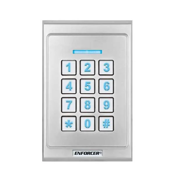 Seco-Larm - SK-B141-DQ -  ENFORCER - Bluetooth Access Control Digital Keypad - Single Gang - 1100 Users - Weatherproof - Vandal Resistant - Outdoor