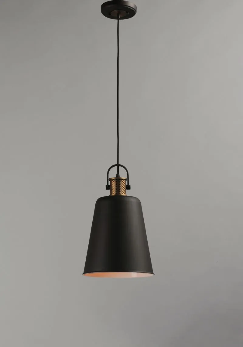 Sedona Single Light Pendant in Antique Brass and Oil Rubbed Bronze