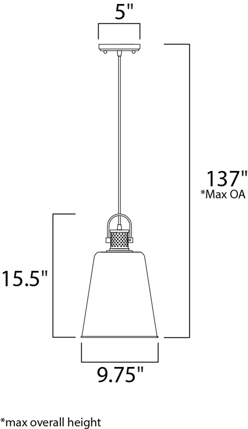 Sedona Single Light Pendant in Antique Brass and Oil Rubbed Bronze