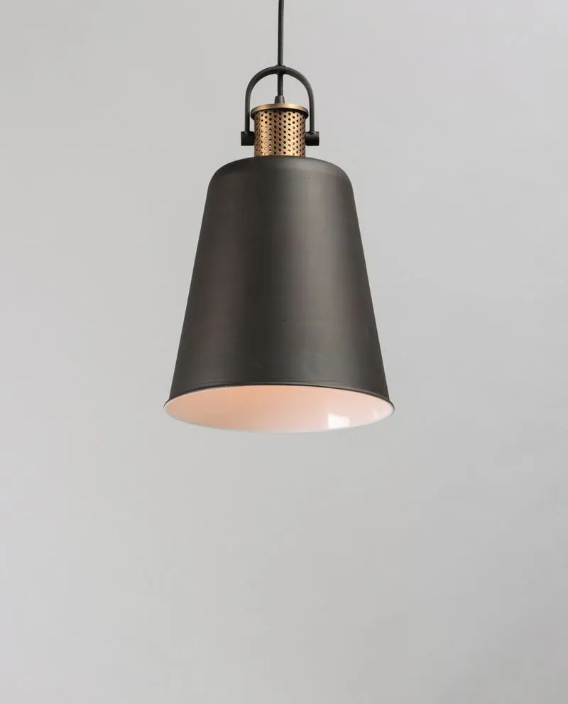 Sedona Single Light Pendant in Antique Brass and Oil Rubbed Bronze