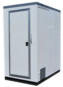 Single Portable Restroom with Waterless Incinerating Toilet