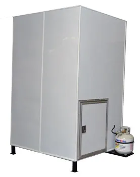 Single Portable Restroom with Waterless Incinerating Toilet