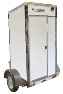 Single Portable Restroom with Waterless Incinerating Toilet