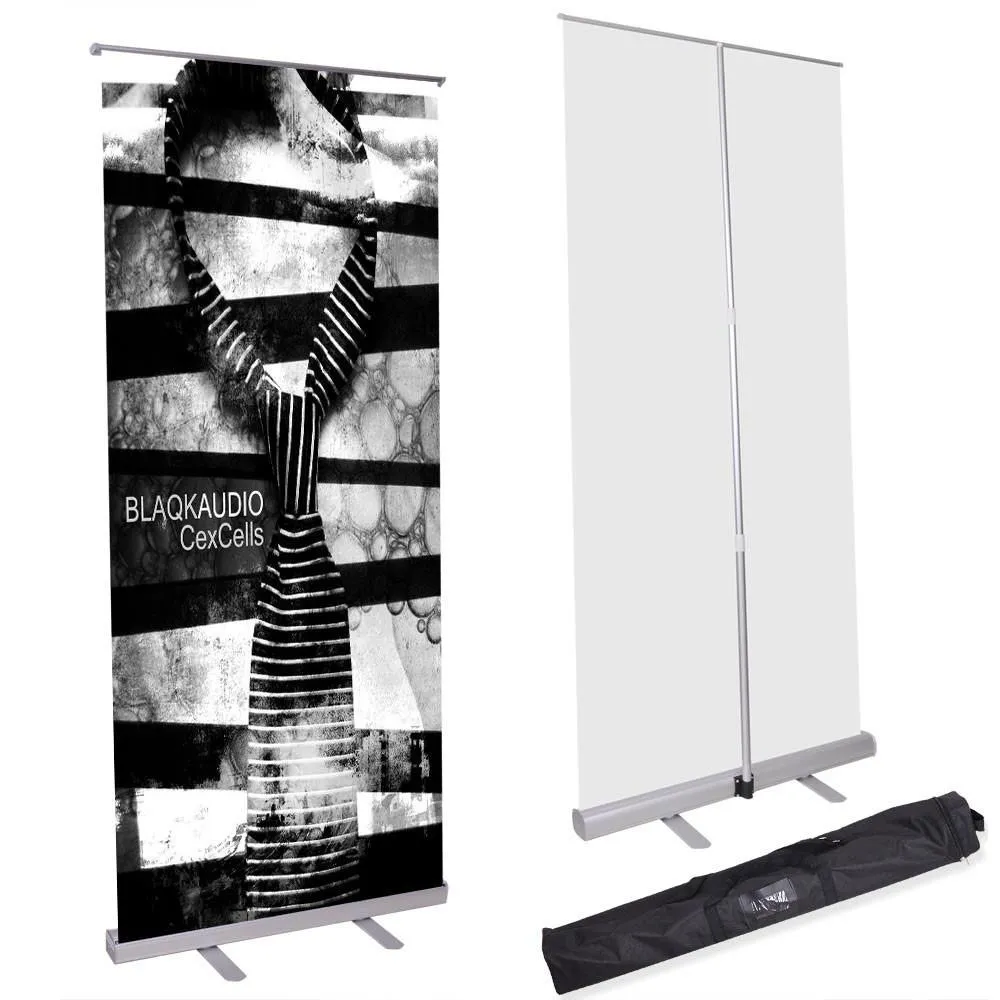 TheLAShop 32" x 79" Economy Telescopic Rollup Retractable Banner Stand