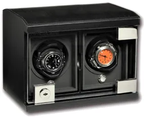 UNDERWOOD (LONDON) - Classic Leather 2-Unit Watch Winder | UN815/BLK