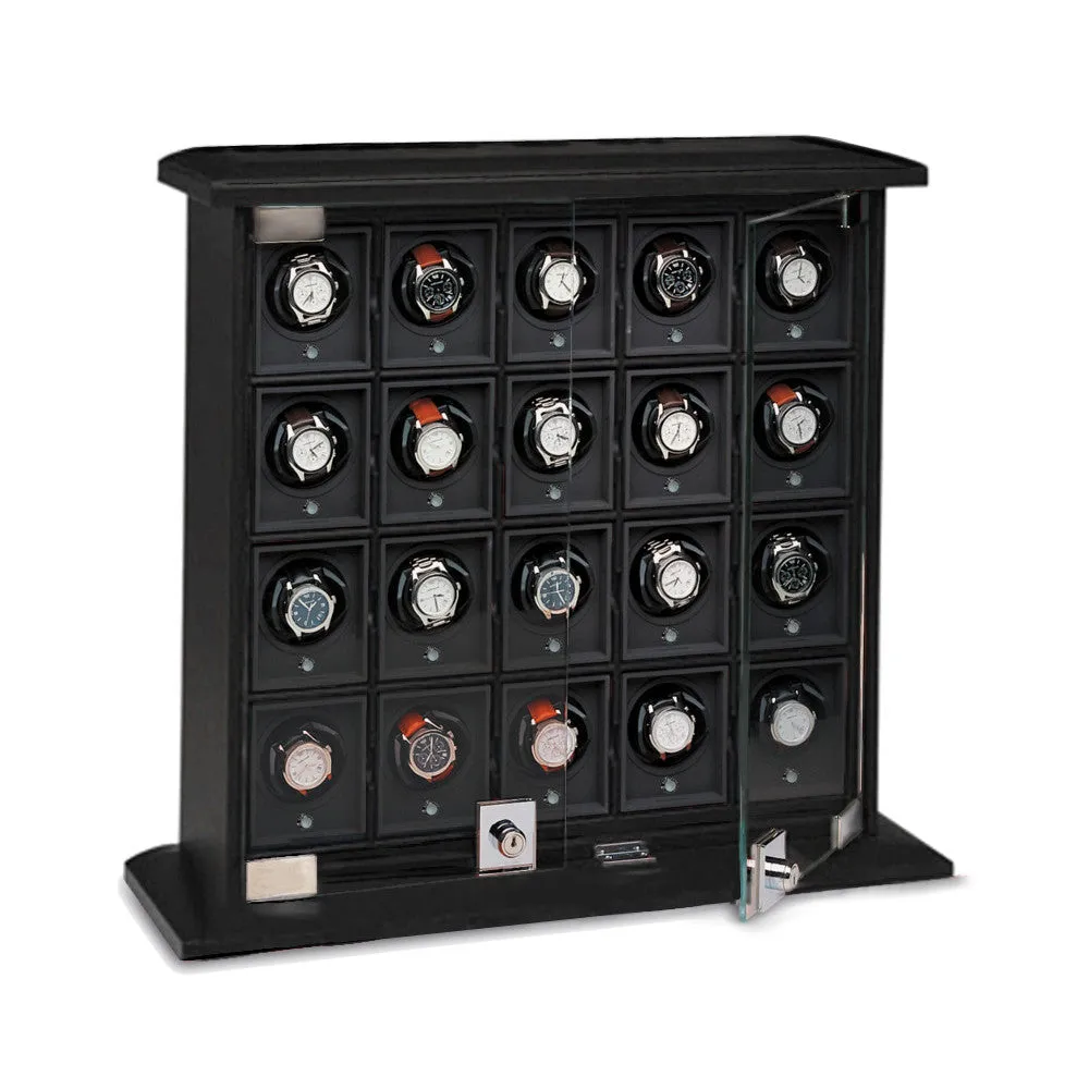 UNDERWOOD (LONDON) - Classic Leather 20-Unit Watch Winder | UN844/BLK