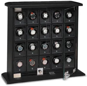 UNDERWOOD (LONDON) - Classic Leather 20-Unit Watch Winder | UN844/BLK