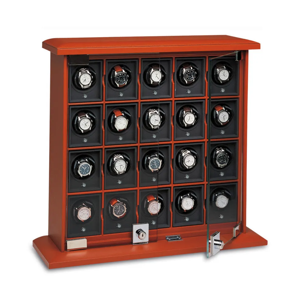 UNDERWOOD (LONDON) - Classic Leather 20-Unit Watch Winder | UN844/TAN