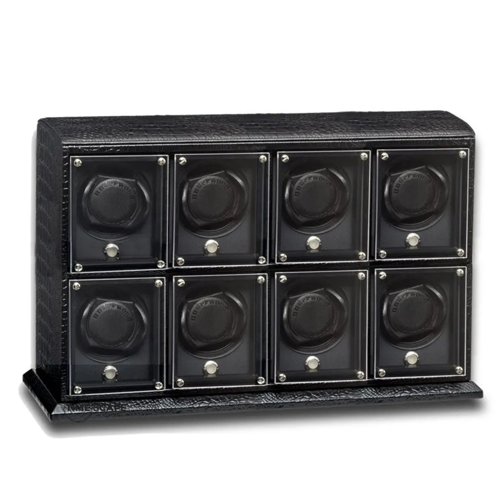 UNDERWOOD (LONDON) - EvO Croco 8-Unit Watch Winder | UN9006/CBLK