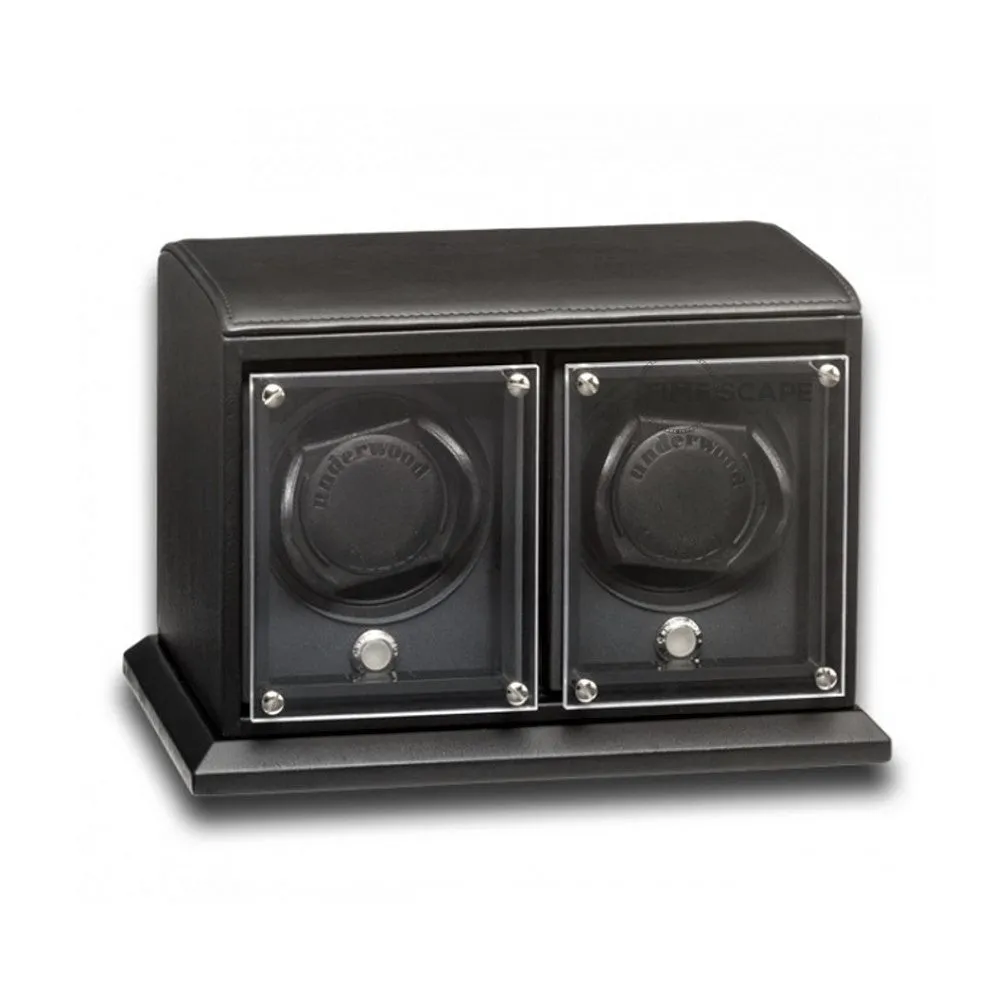 UNDERWOOD (LONDON) - EvO Leather 2-Unit Watch Winder | UN9001/BLK