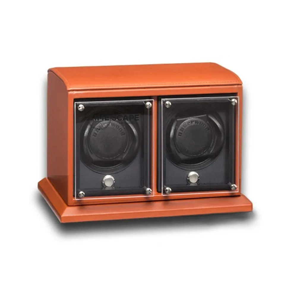 UNDERWOOD (LONDON) - EvO Leather 2-Unit Watch Winder | UN9001/TAN