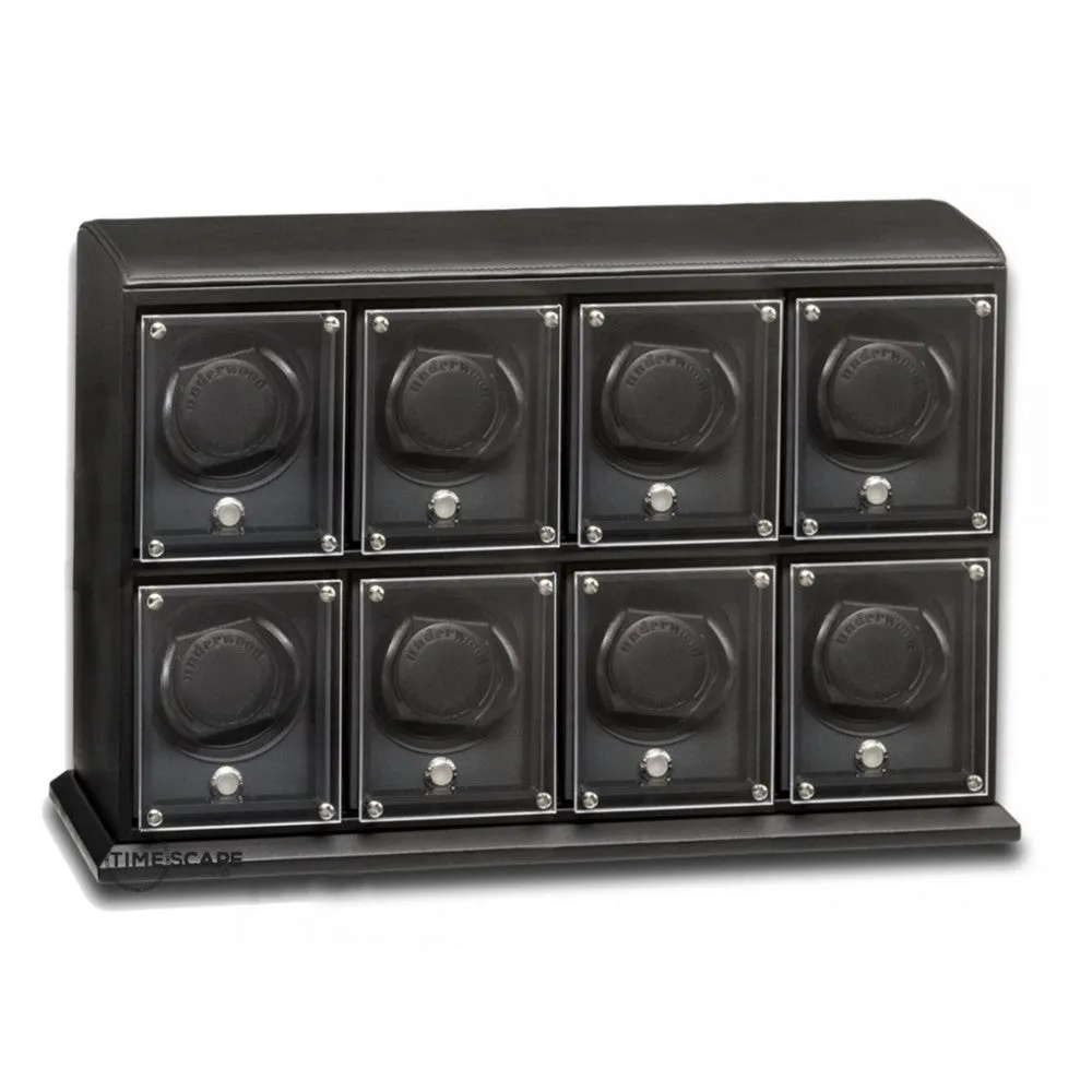 UNDERWOOD (LONDON) - EvO Leather 8-Unit Watch Winder | UN9006/BLK