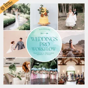 Weddings Pro Workflow Lightroom Presets for Mobile & Desktop