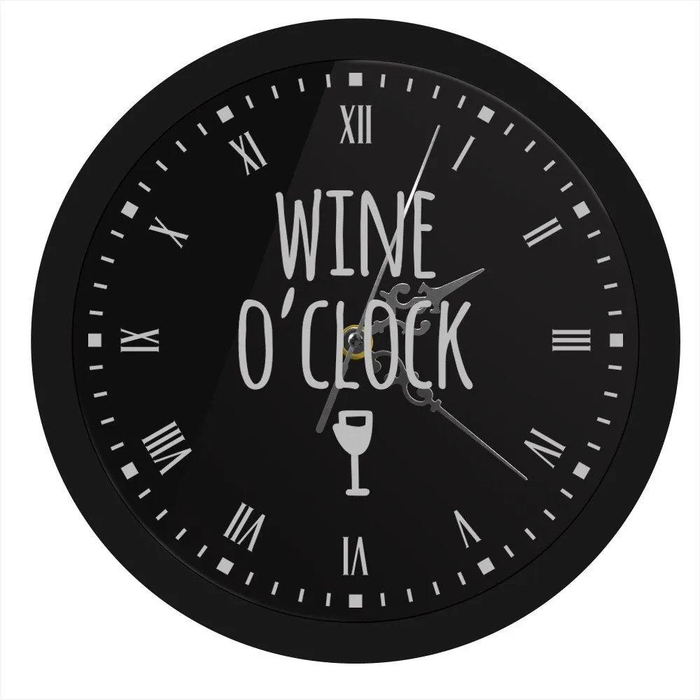 Wine o'Clock LED Neon Sign Modern Wall Clock Winery Sign Kitchen Wall Watch Luminous Pub Bar Wine Lighting Decor Party Gifts