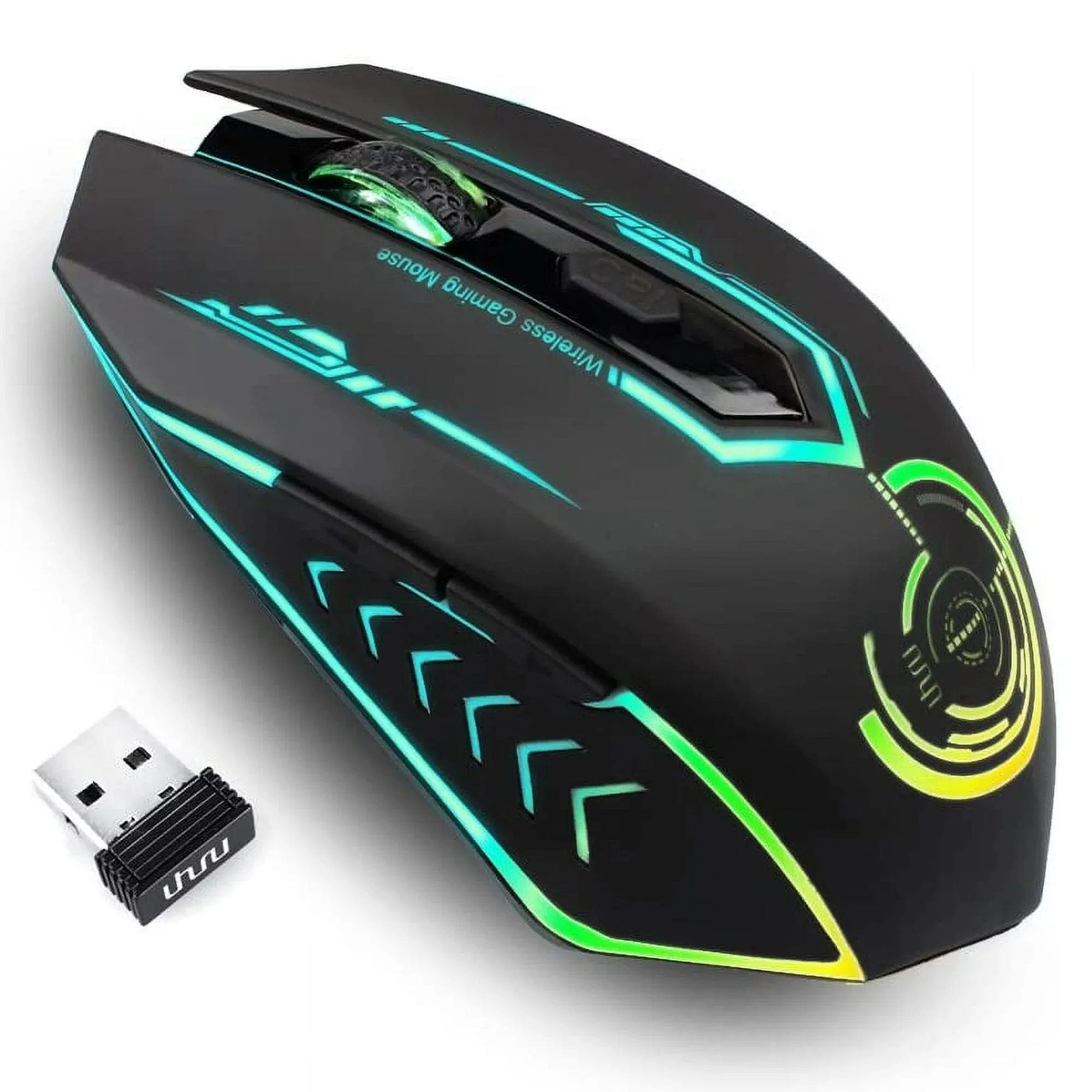 Wireless Gaming Mouse up to 10000 DPI, UHURU Rechargeable USB PC Computer Mouse