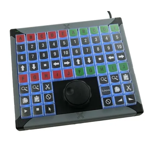 X-keys XK-68 plus Jog and Shuttle Programmable 68 Key Keypad