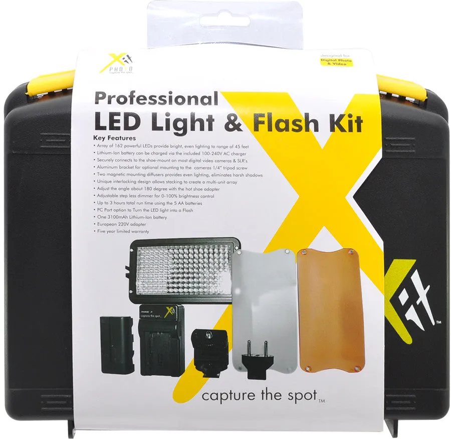 Xit Professional Portable LED Video Light with Hard Case